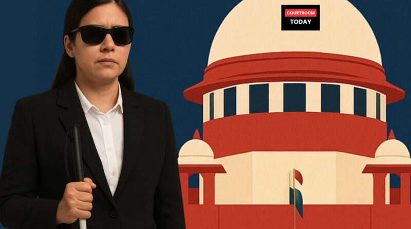 Supreme Court Visually Impaired Persons Eligible for Judicial Service MP High Court Told to Amend Rules