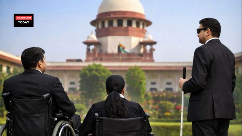 Disabled Lawyers Outside Court