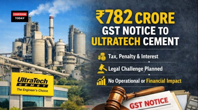 UltraTech Cement faces ₹782 crore GST notice