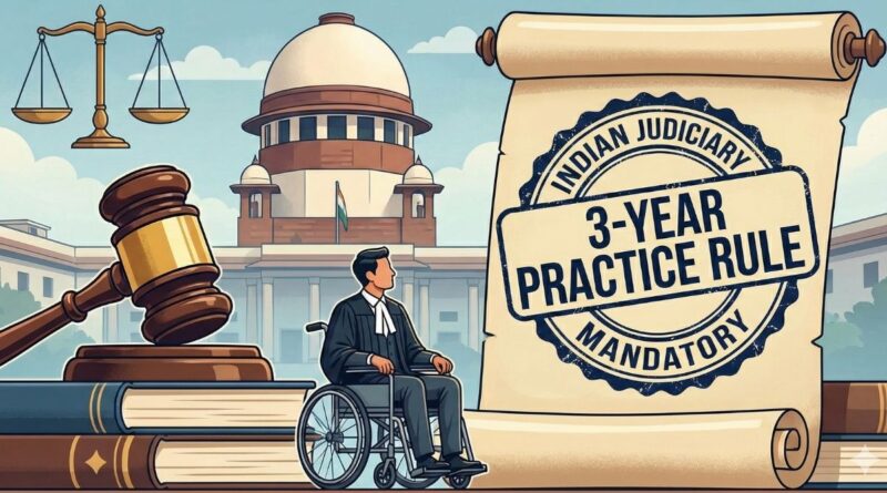 Supreme Court Seeks Views on Relaxing 3 Year Practice Rule for Disabled Judicial Aspirants 1